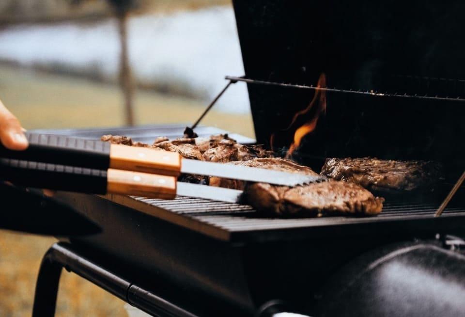 Meat being grilled